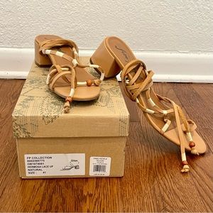 NWB Free People Hermosa Lace Up Heel Sandal Size 41